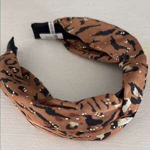 White House Black Market Leopard Print Headband NWT